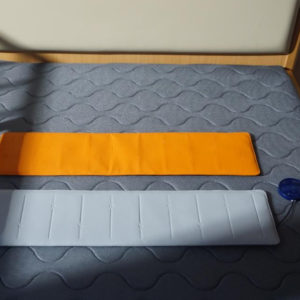 Care pads on a bed