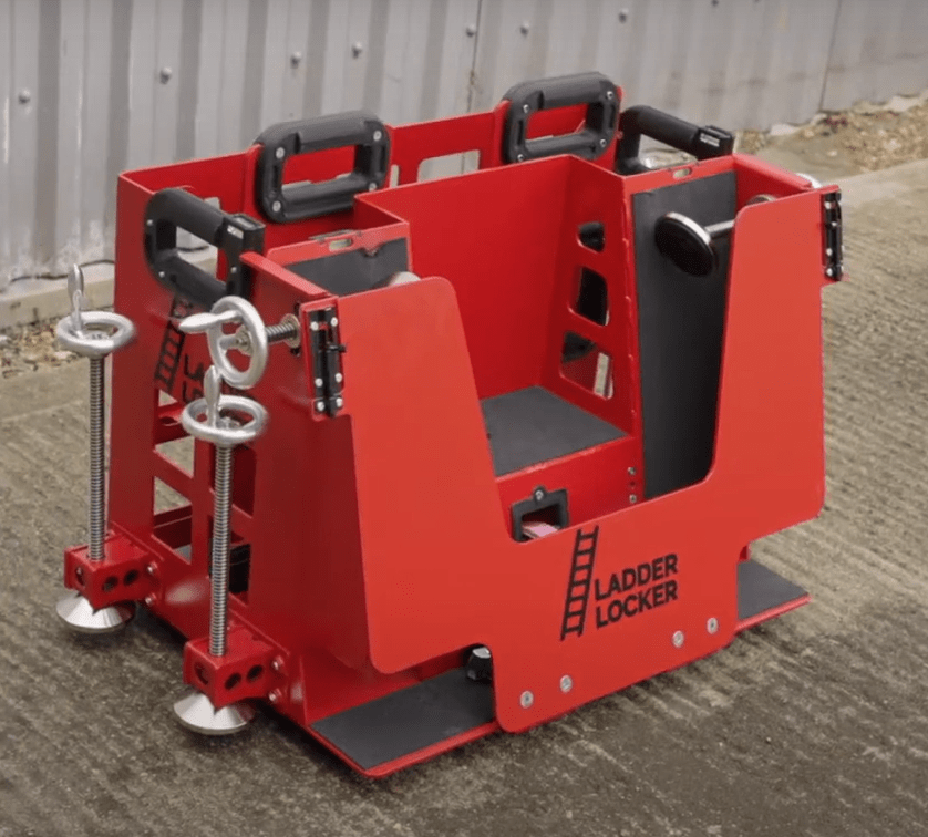 Ladder locker stabilising device